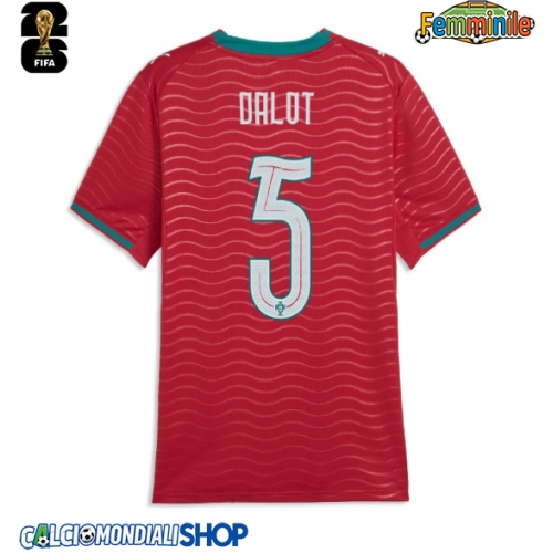 Maglie da calcio Portogallo Diogo Dalot #5 Prima Maglia Femminile Mondiali 2026  Manica Corta